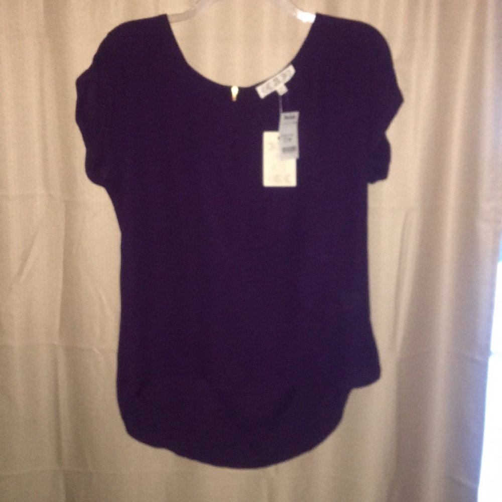 NWT eggplant dressy tee